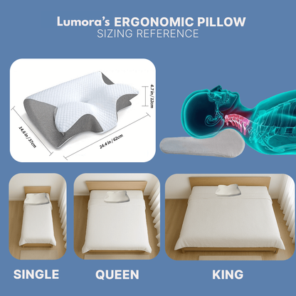 LumoraRest® Pain Relief Pillow for Neck and Shoulder Support